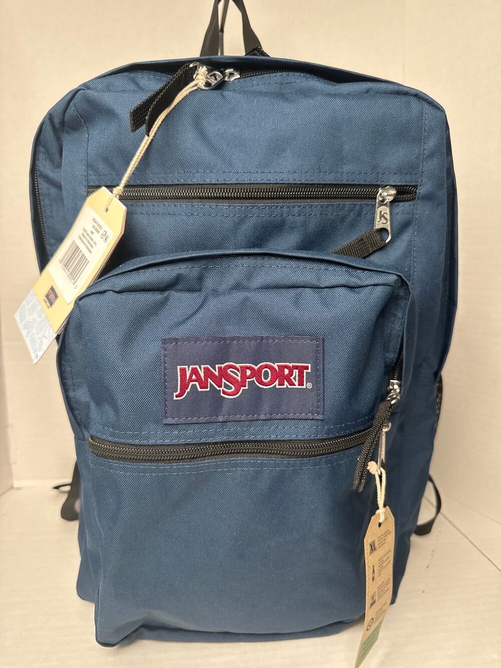 Dark Blue JanSport Big Laptop Backpack College Ergonomic Shoulder Straps 15in